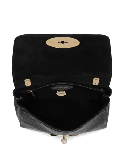 Mulberry Lily Convertible Leather Shoulder Bag In Glossy Goat Black