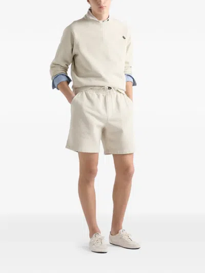 Prada Cotton Bermudas In Neutral
