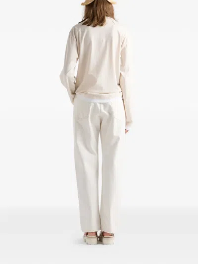 Prada Old Denim Five-pocket Jeans In White