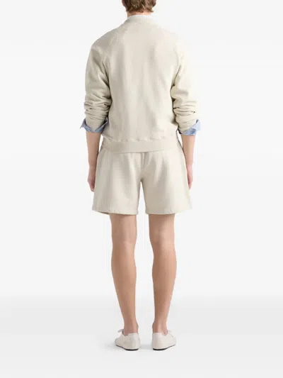 Prada Cotton Bermudas In Neutral