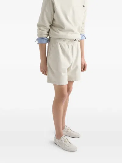 Prada Cotton Bermudas In Neutral
