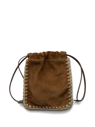 Prada Suede Smartphone Case In Red
