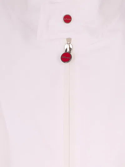 Kiton Zip-up High-neck Jacket In White