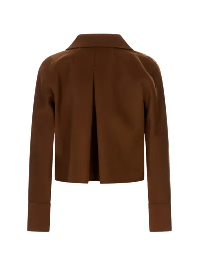 Max Mara Single-breasted Jacket In Brown