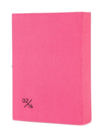 Shop Olympia Le-tan Book Cover Clutch In Purple
