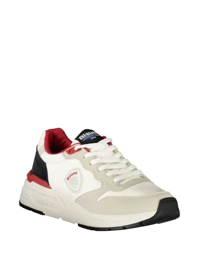 Blauer White Polyester Men Sneaker In White