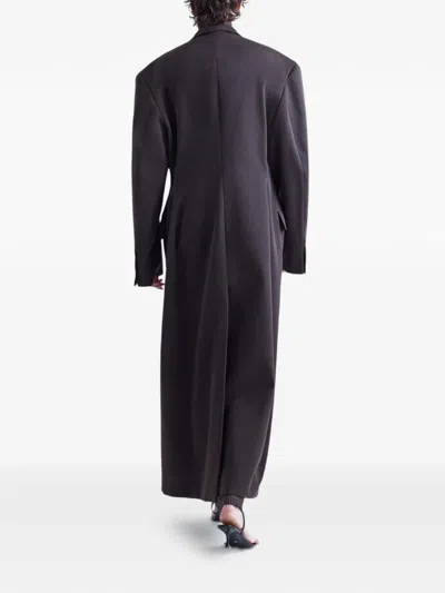 Fforme Anouk Peak-lapel Coat In Brown