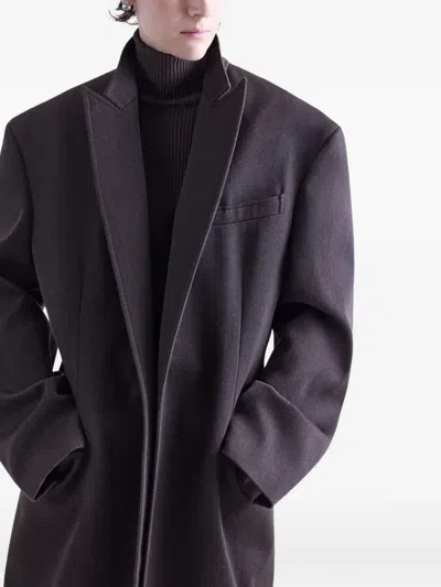 Fforme Anouk Peak-lapel Coat In Brown