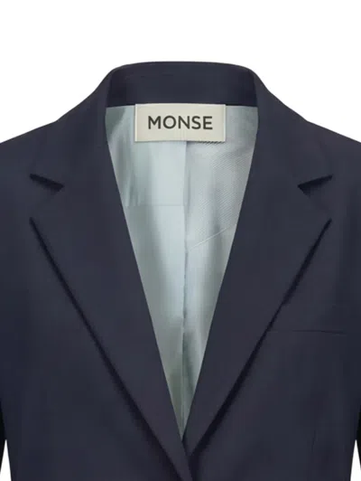 Monse Single-breasted Asymmetric Blazer In Blue