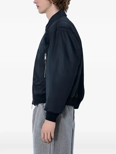 Brain Dead Collared Zip-front Jacket In Black