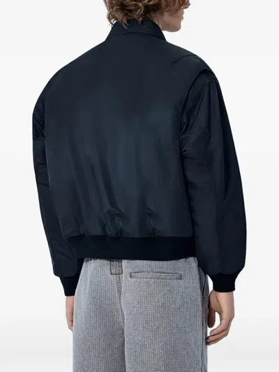 Brain Dead Collared Zip-front Jacket In Black