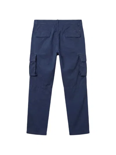 Mason's Multi-pocket Cargo Pants In Blue