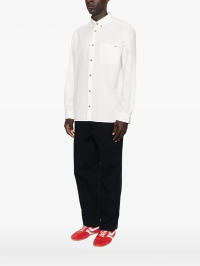 A.p.c. A. P.c. Button Pocket Shirt In White