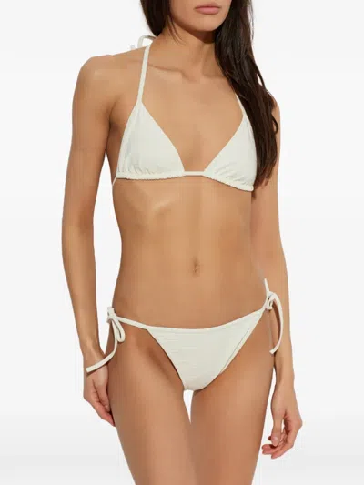 Balmain Monogram-pattern Bikini In White
