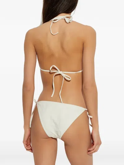 Balmain Monogram-pattern Bikini In White