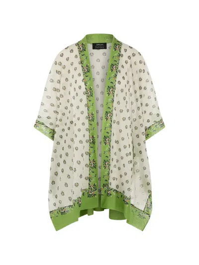 Marccain Floral-print Open-front Cape In Multi