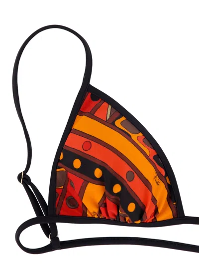 Pucci Vivara-print Reversible Bikini Top In Multi