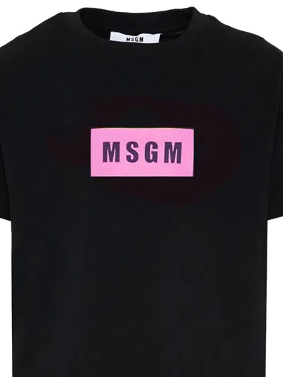 Msgm Logo-print T-shirt In Black