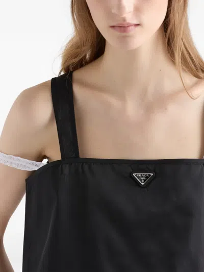 Prada Re-nylon Top In Black