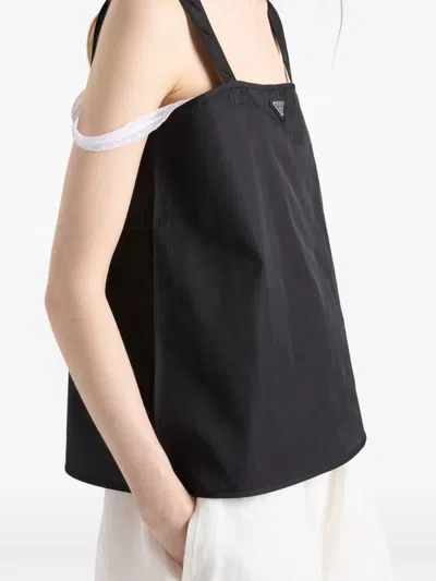 Prada Re-nylon Top In Black