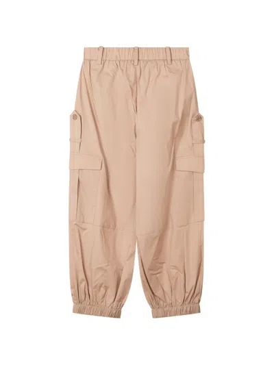 Twinset Elasticated-cuff Cargo Pants In Neutral