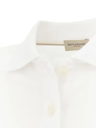 Paul & Shark Supima Cotton Polo Shirt In White