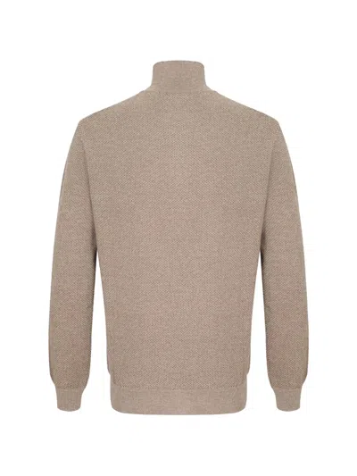 Corneliani Button-up Knit Sweater In Neutral