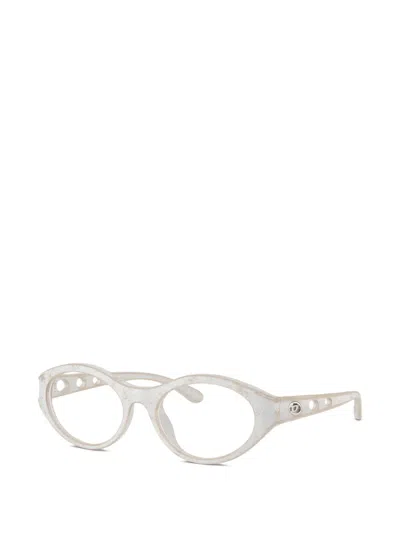 Diesel Distressed-effect Cat-eye Glasses In Neutral