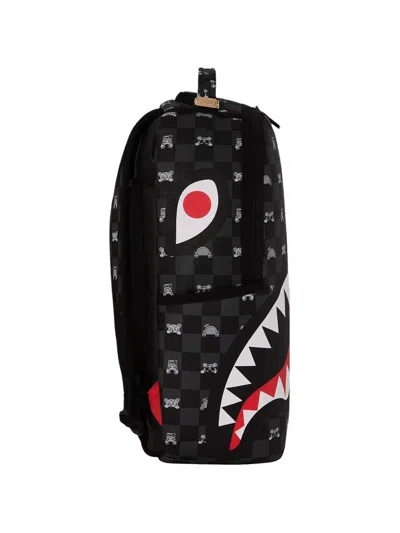Sprayground Shark Check-pattern Backpack In Black