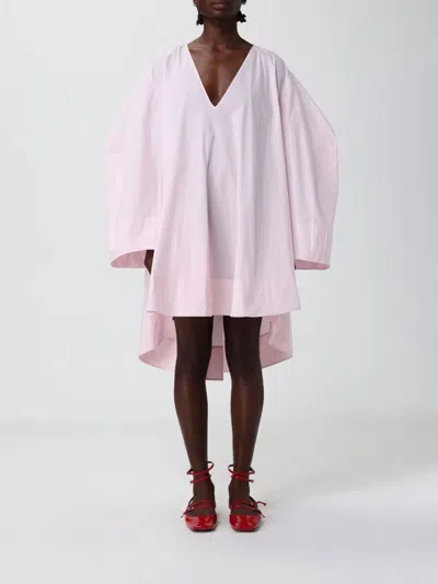 Jacquemus Paysan Oversized Cotton-blend Mini Dress In Pink