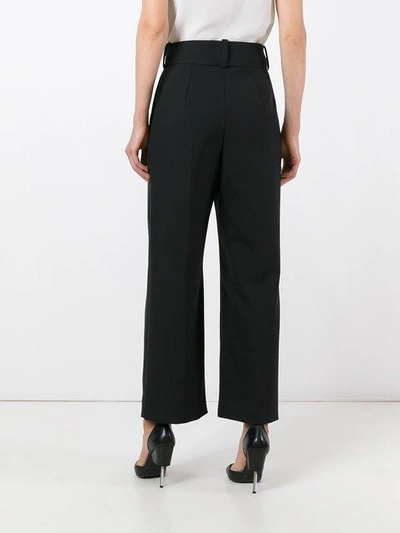 Shop Lanvin Straight Leg Trousers In Black