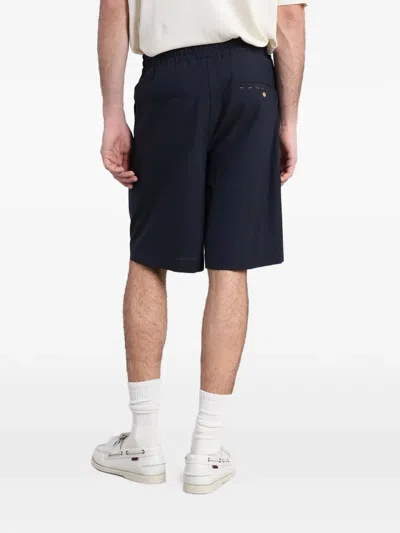 Greyed Davis Drawstring Pleated Shorts In Blue