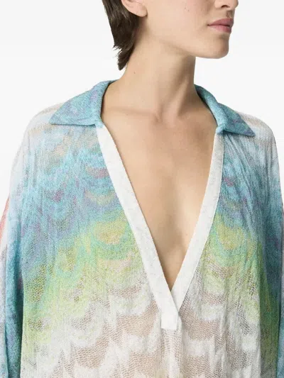 Missoni V넥 커버업 카프탄 In Multi