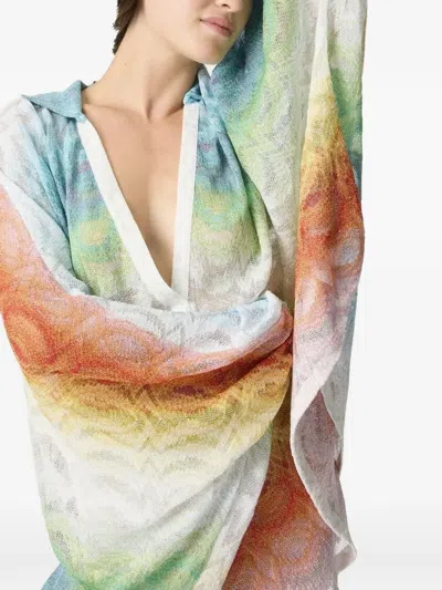 Missoni V넥 커버업 카프탄 In Multi