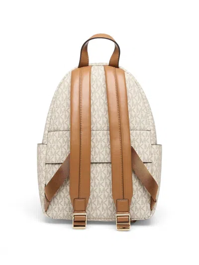 Michael Kors Tanner Monogram-print Backpack In White