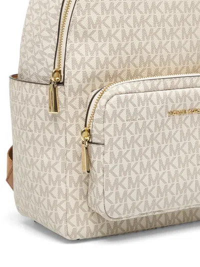 Michael Kors Tanner Monogram-print Backpack In White