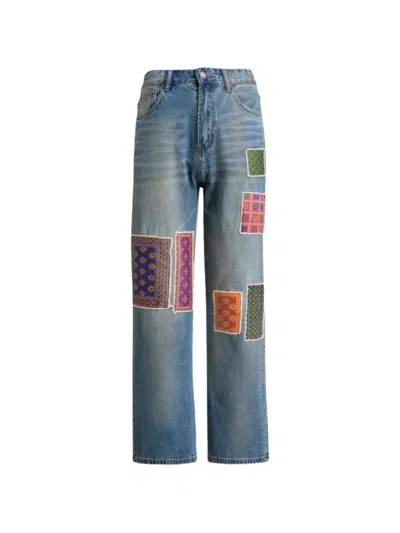 Found Kantha Patchwork Jeans In Multi
