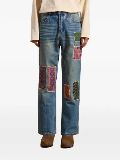 Found Kantha Patchwork Jeans In Multi
