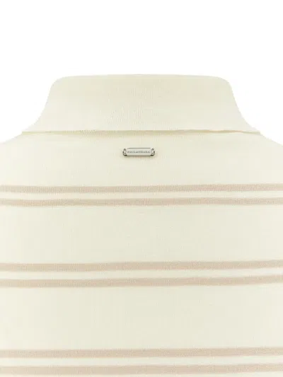 Paul & Shark Striped Short-sleeve Polo Shirt In Neutral