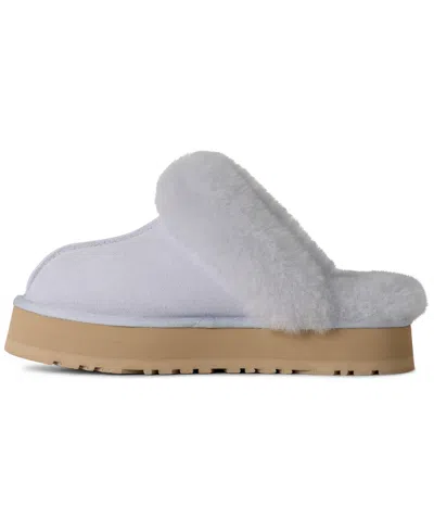 Ugg Blue Platform Slippers In Blue