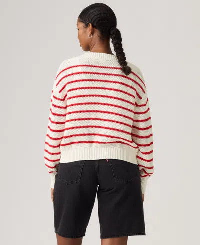 Levi's Snowflake Cardigan In Red