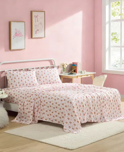 Betsey Johnson Pop Art Cherry Microfiber 3-pc. Sheet Set, Twin In Multi