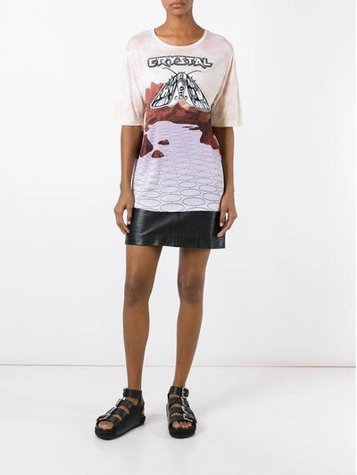 Shop Carven 'crystal' Jersey T-shirt In Pink