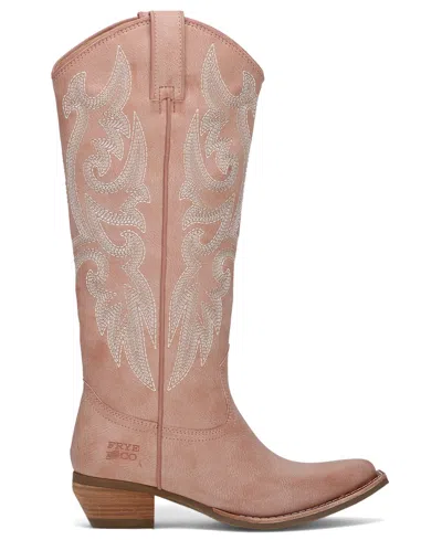Frye And Co Irlene Tall Deco Stitch In Pink