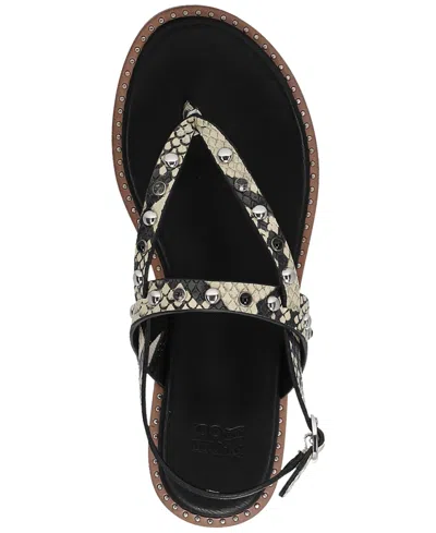 Frye And Co Bucky Studded Thong In Animal Print
