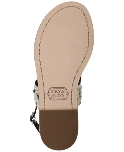 Frye And Co Bucky Studded Thong In Animal Print