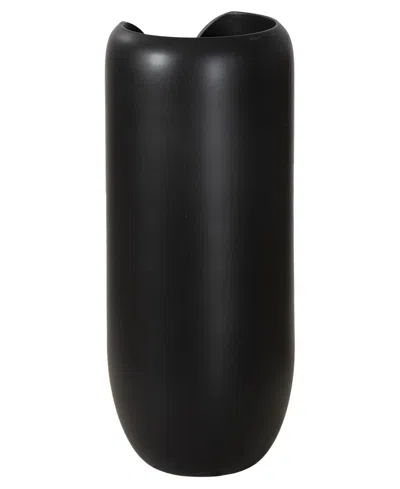 Phillips Collection Interval Medium Wood Vase In Black