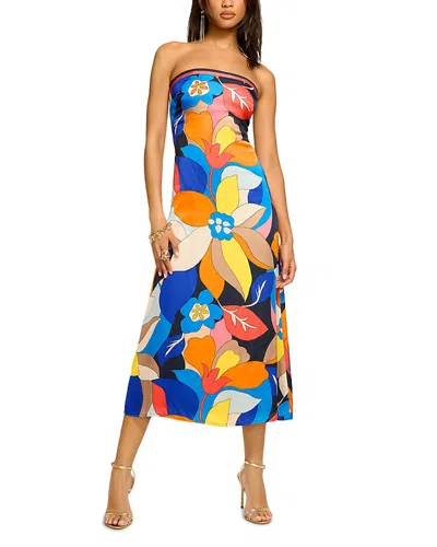 Ramy Brook Isley Printed Strapless Midi Dress In Multi