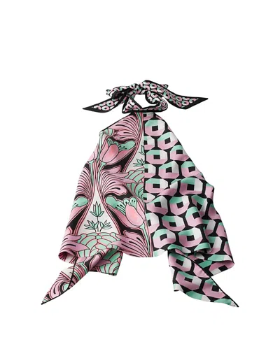 Prada Printed Silk Twill Top In Multi