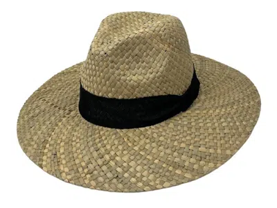 Marcus Adler Ribbon Band Straw Panama Hat In Brown